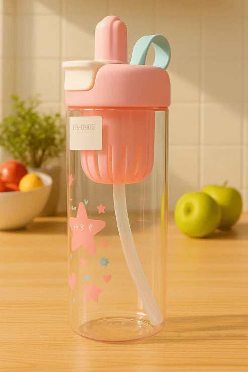 Water Bottle with Straw